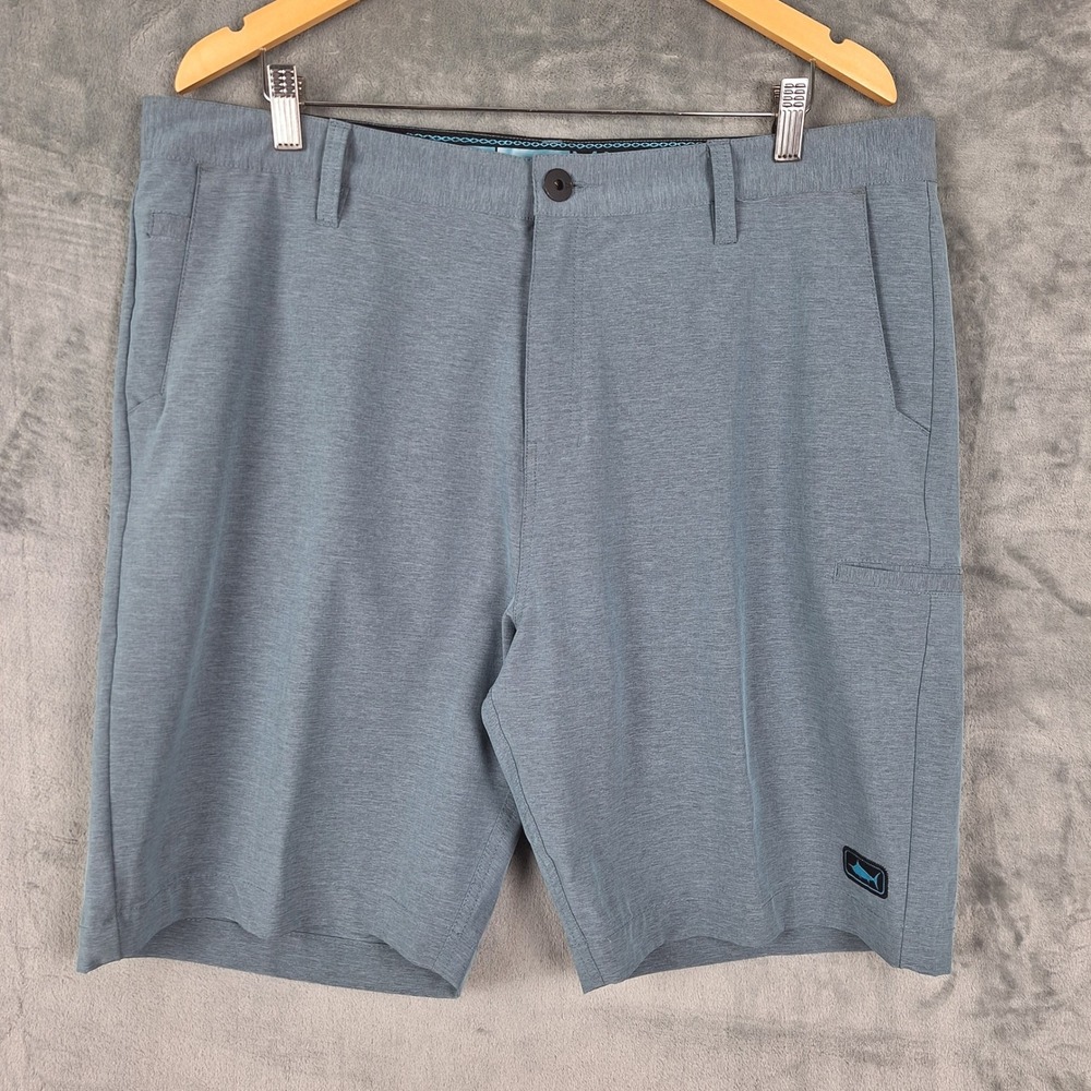 Pelagic Shorts Mens Size 38 Blue Mako Hybrid Fishing Performance Stretch Outdoor